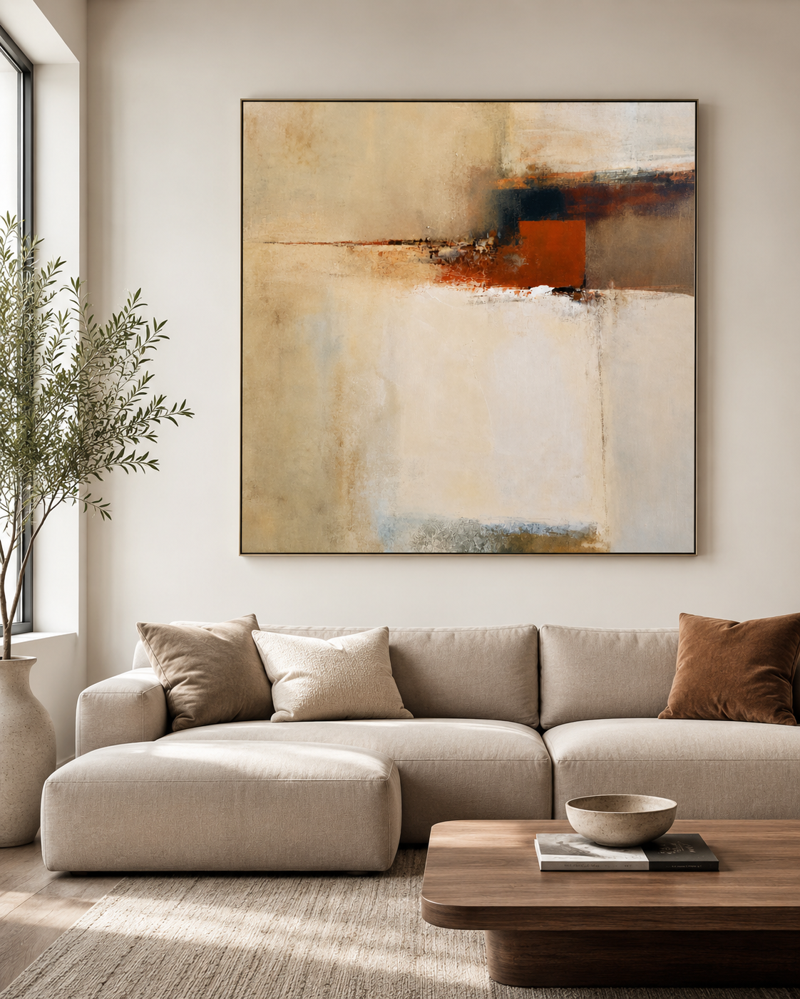 Sienna Interval – Textured Neutral Abstract Wall Art