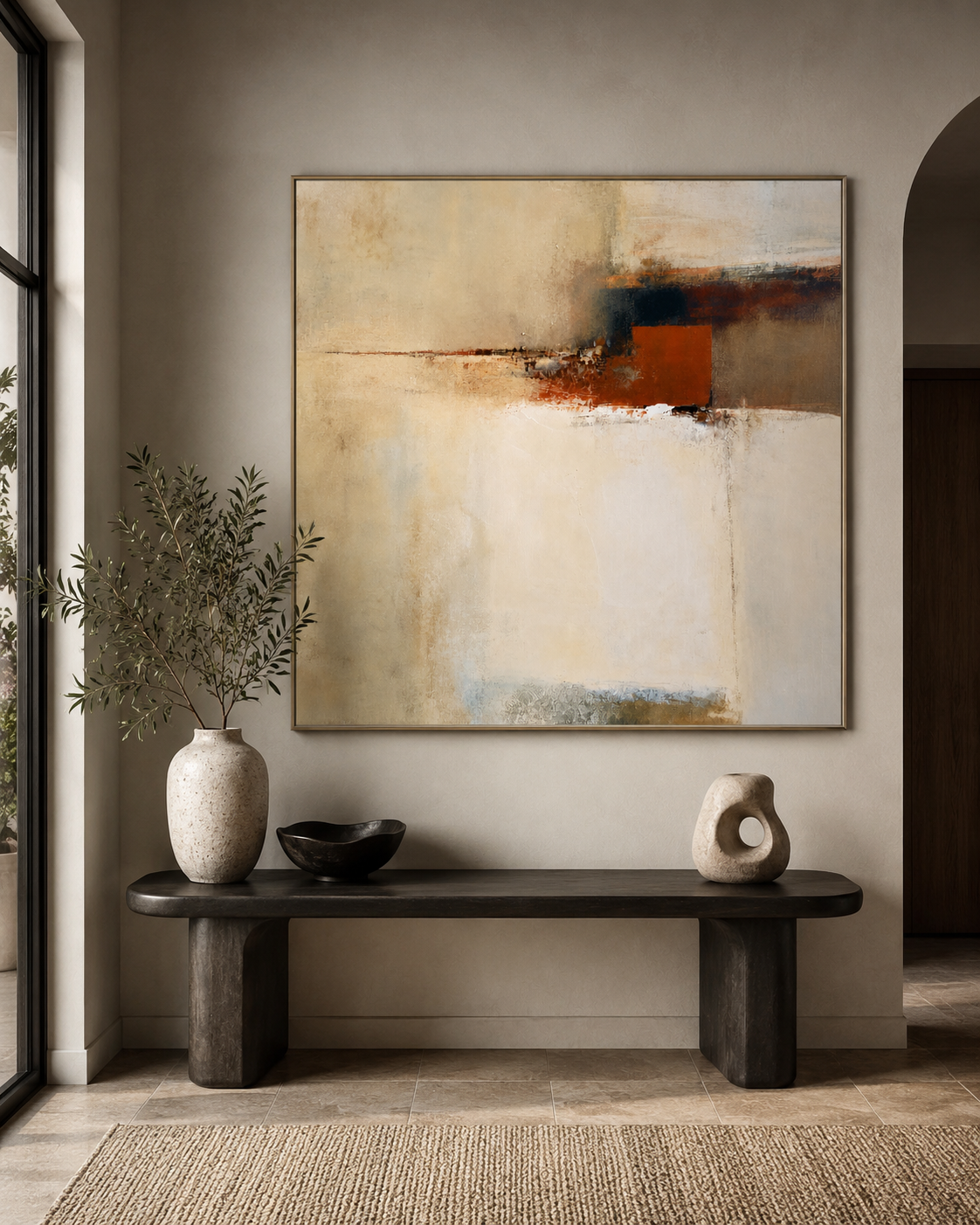 Sienna Interval – Textured Neutral Abstract Wall Art