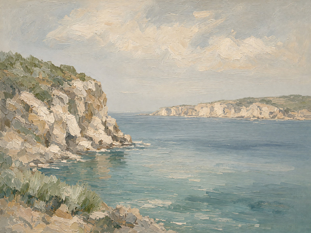 Limestone Tide – Impressionist Coastal Landscape