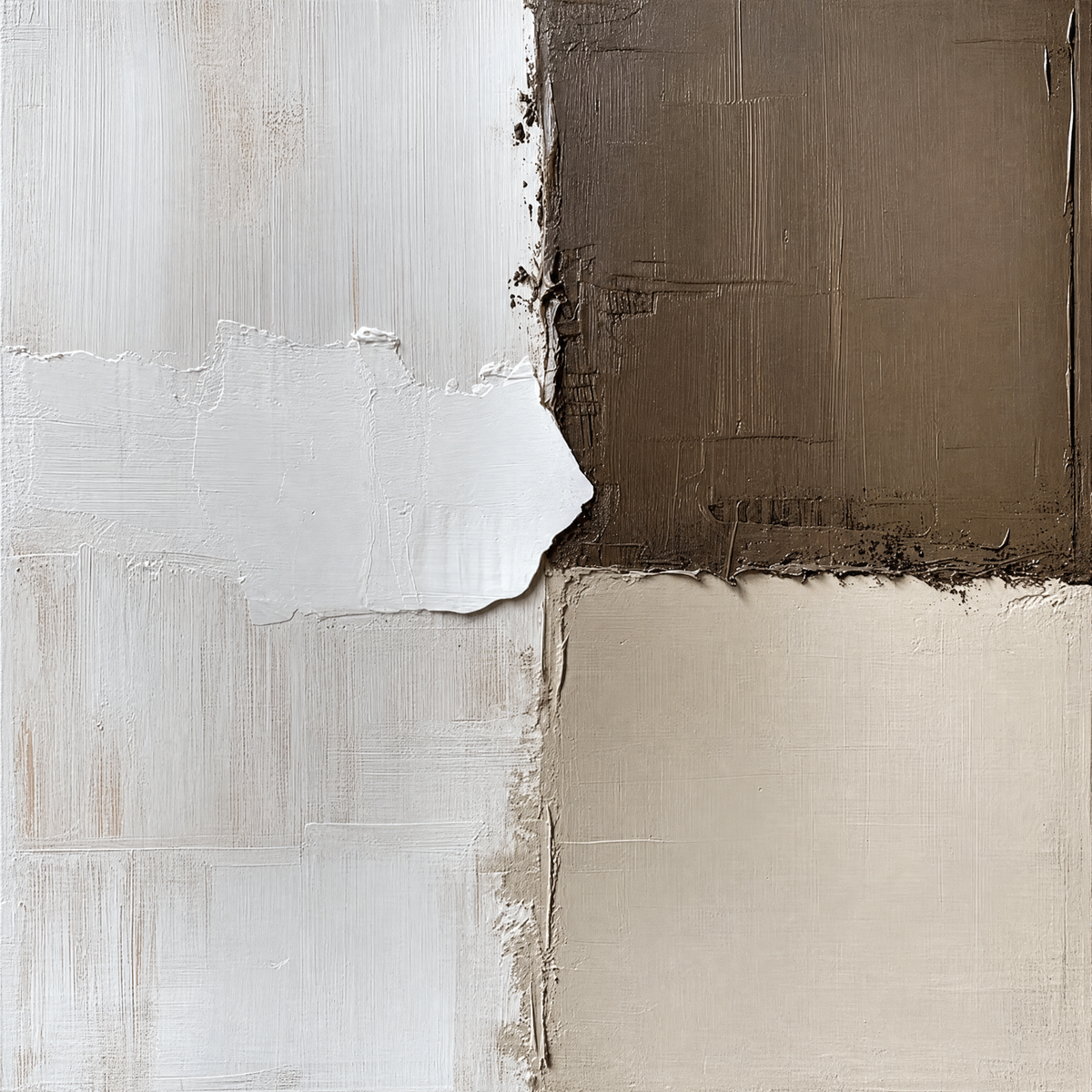 Quadrant Study in Taupe and Cream