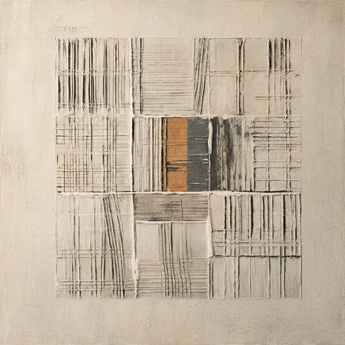 Woven Grid with Ochre