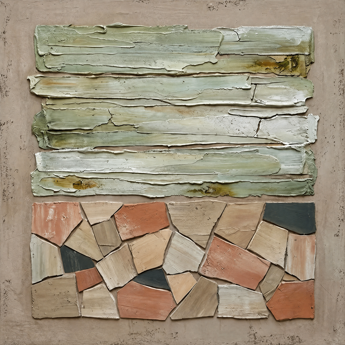 Wabi-Sabi Horizon Plaster Relief