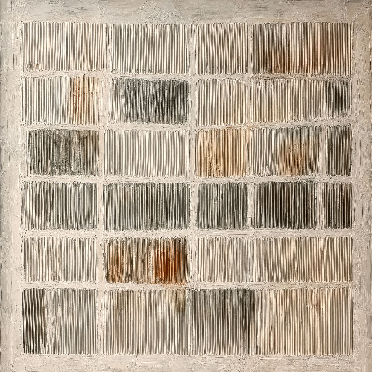Grid Weave in Plaster and Umber