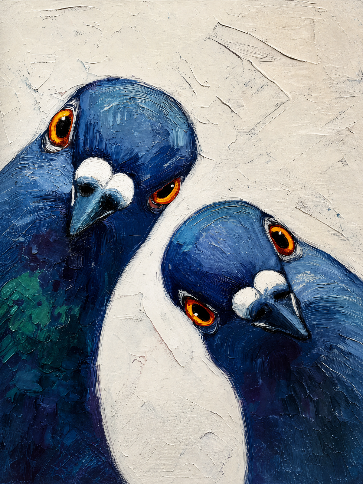 Two Blue Pigeons