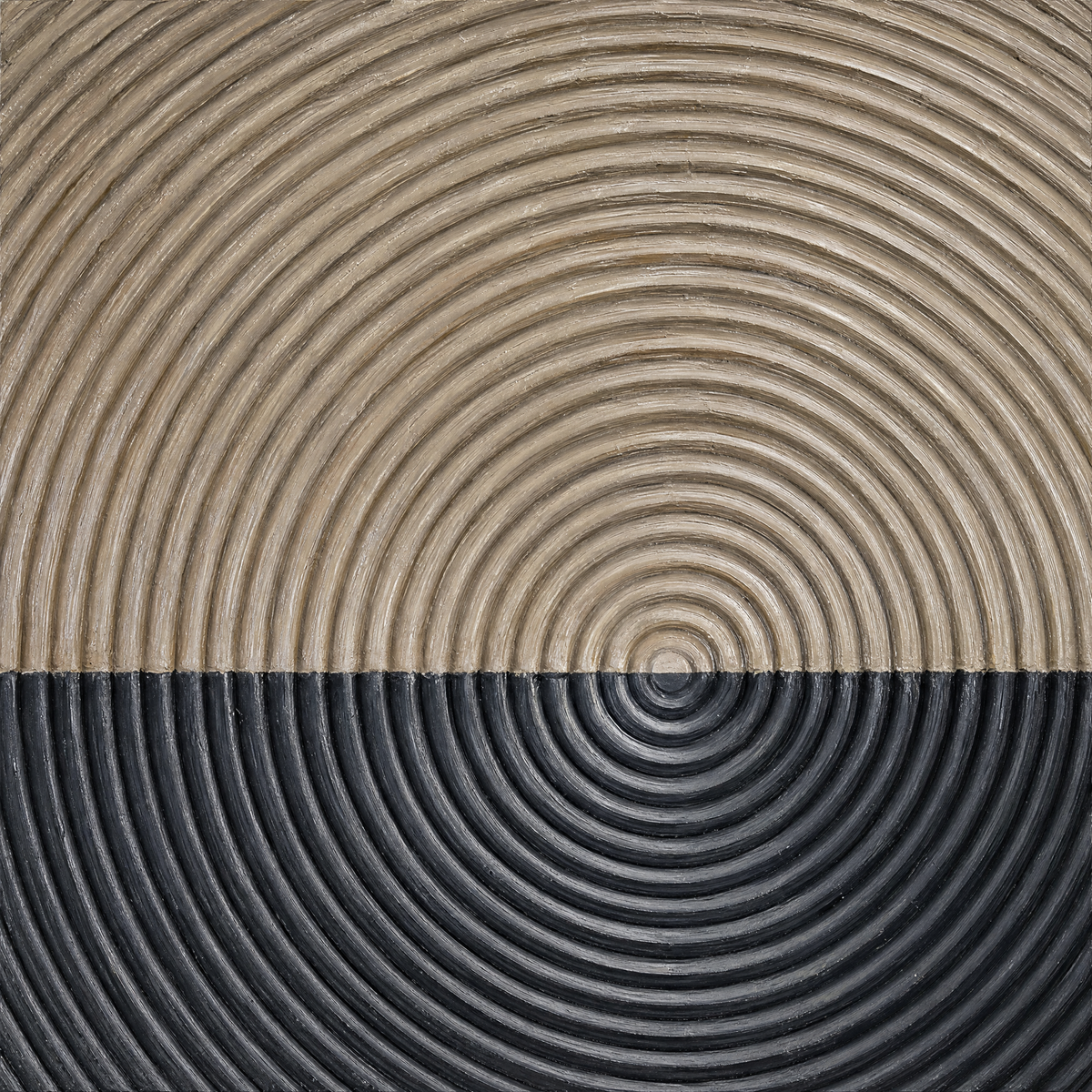 Concentric Split — Neutral and Charcoal