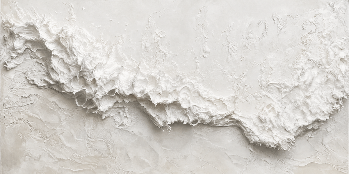 White Textured Wave Abstract