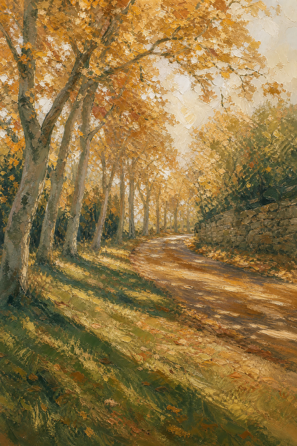 Autumn Lane in Late Light