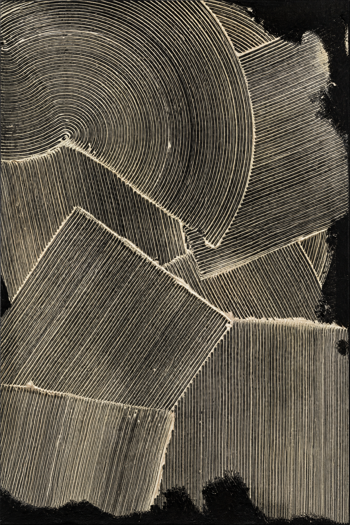 Concentric Lines on Charcoal