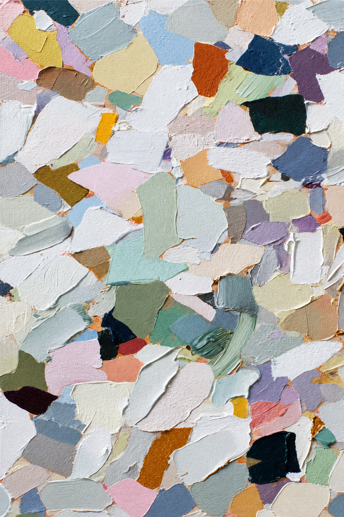 Terrazzo Patchwork Palette Knife Abstract