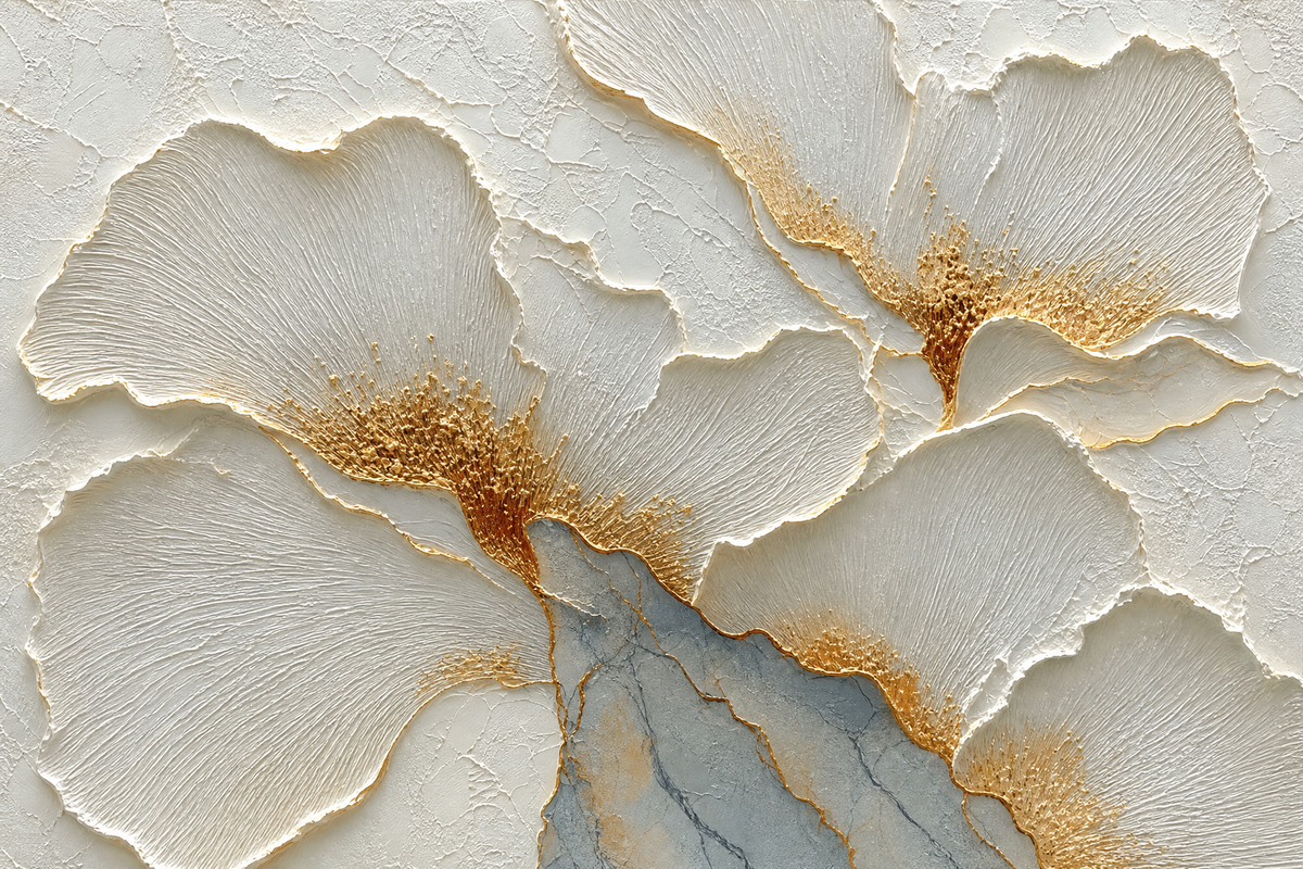 Gilded Textured Blooms