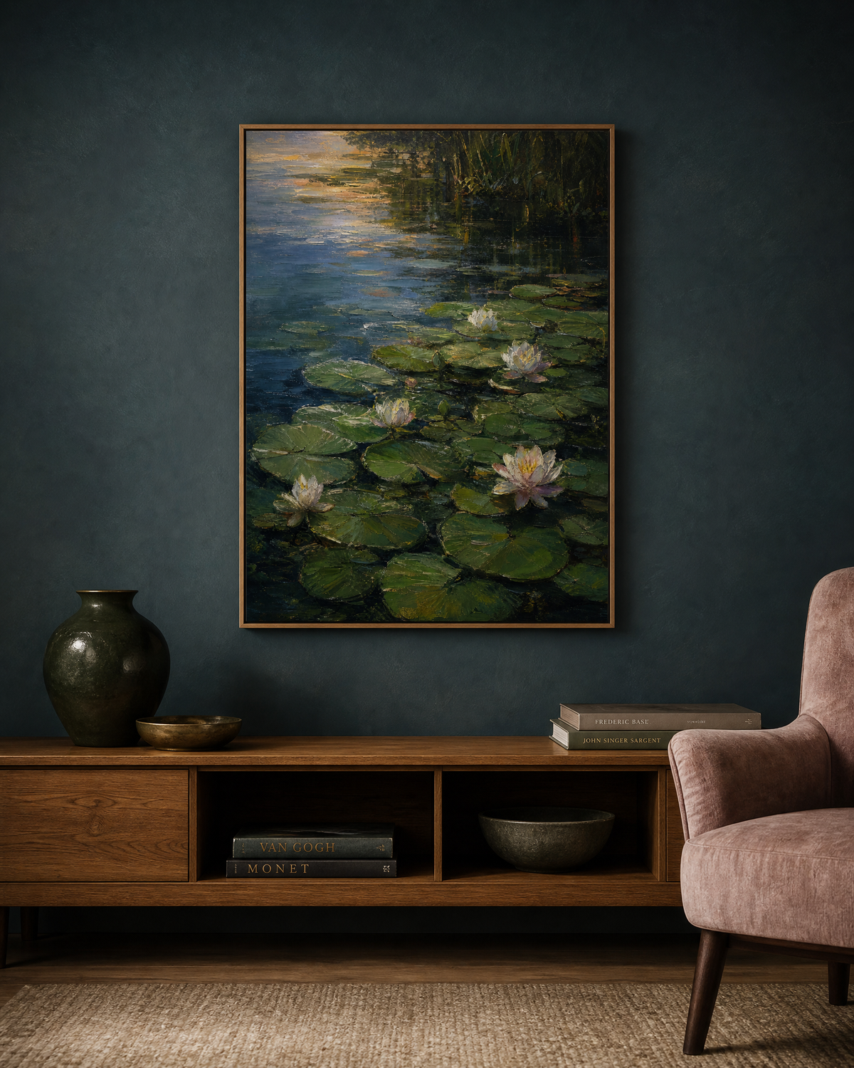 Lily Pond at Dusk