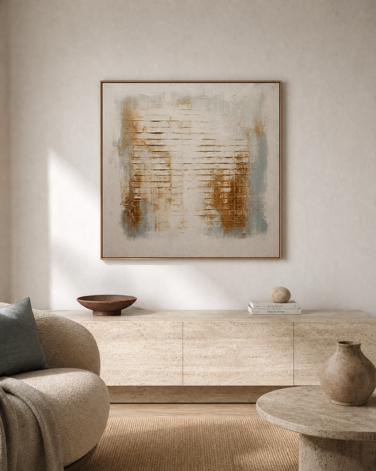 Weave in Ochre and Mist