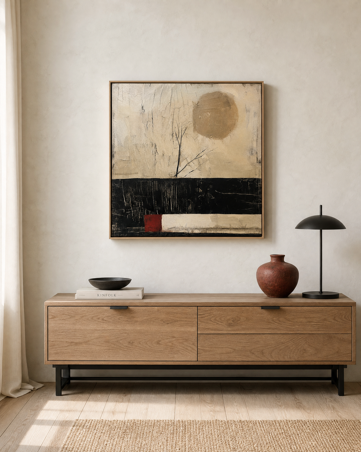 Bare Tree and Ochre Moon