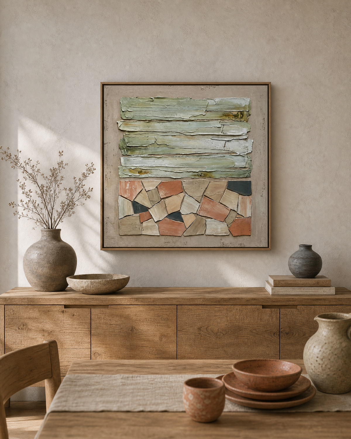 Wabi-Sabi Horizon Plaster Relief