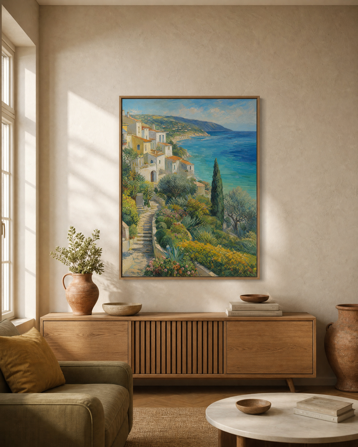 Terraced Gardens Above the Azure Bay