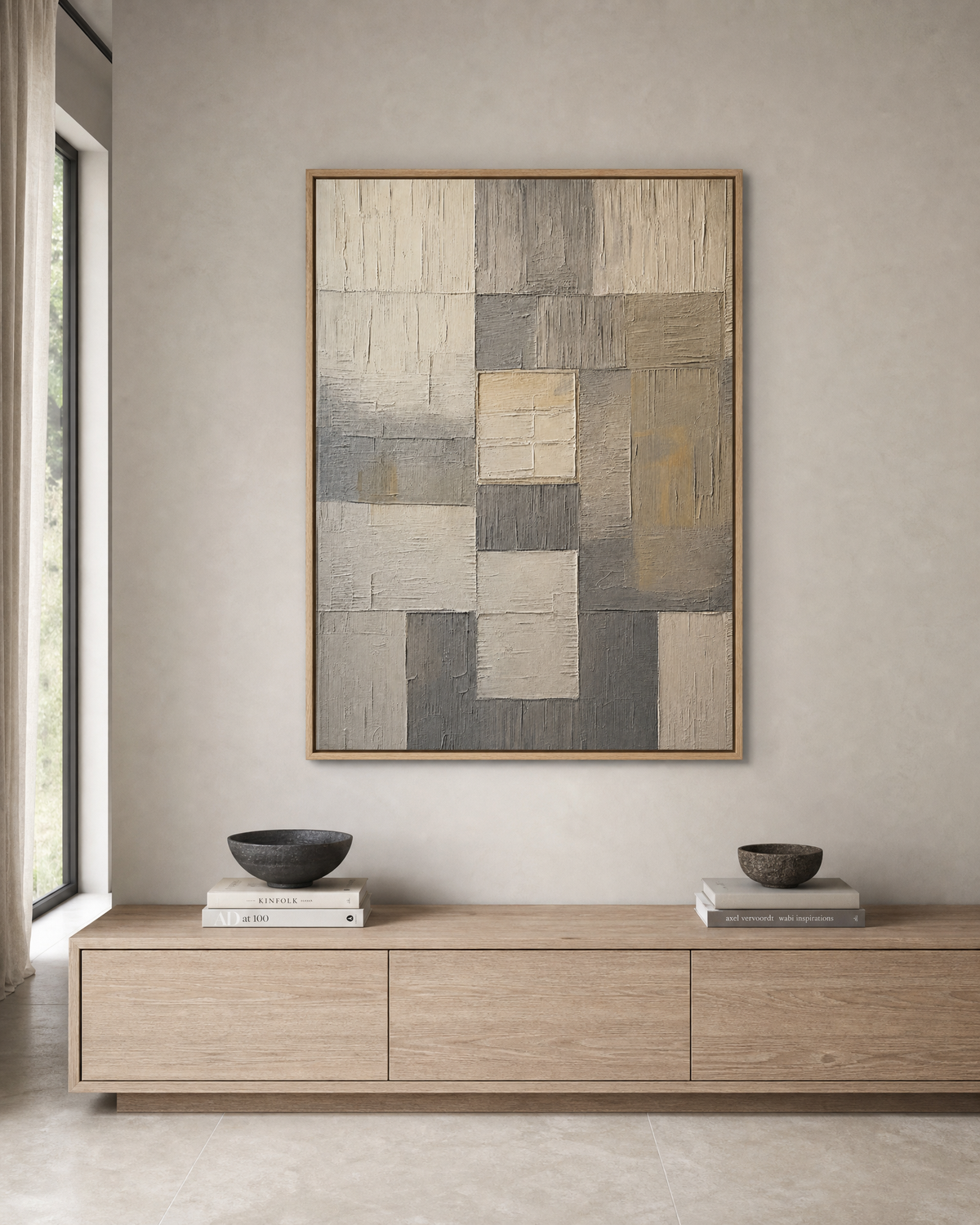 Neutral Patchwork Grid