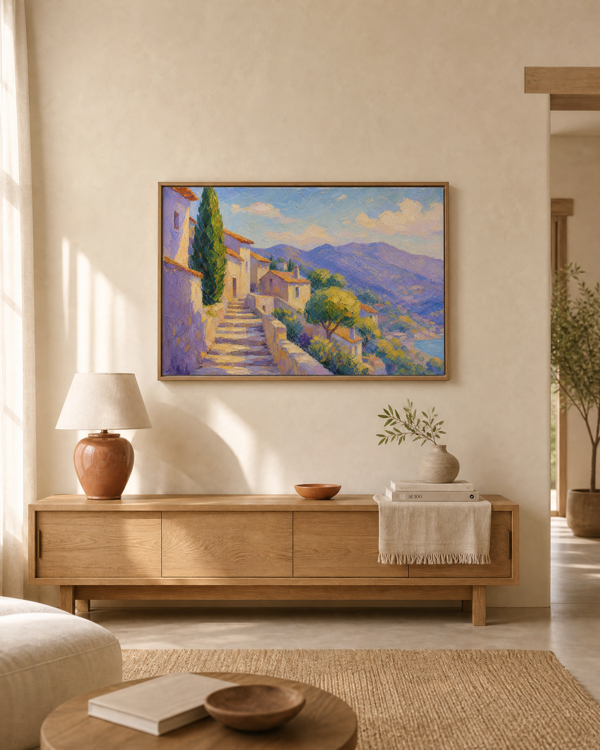Hillside Village in Morning Light