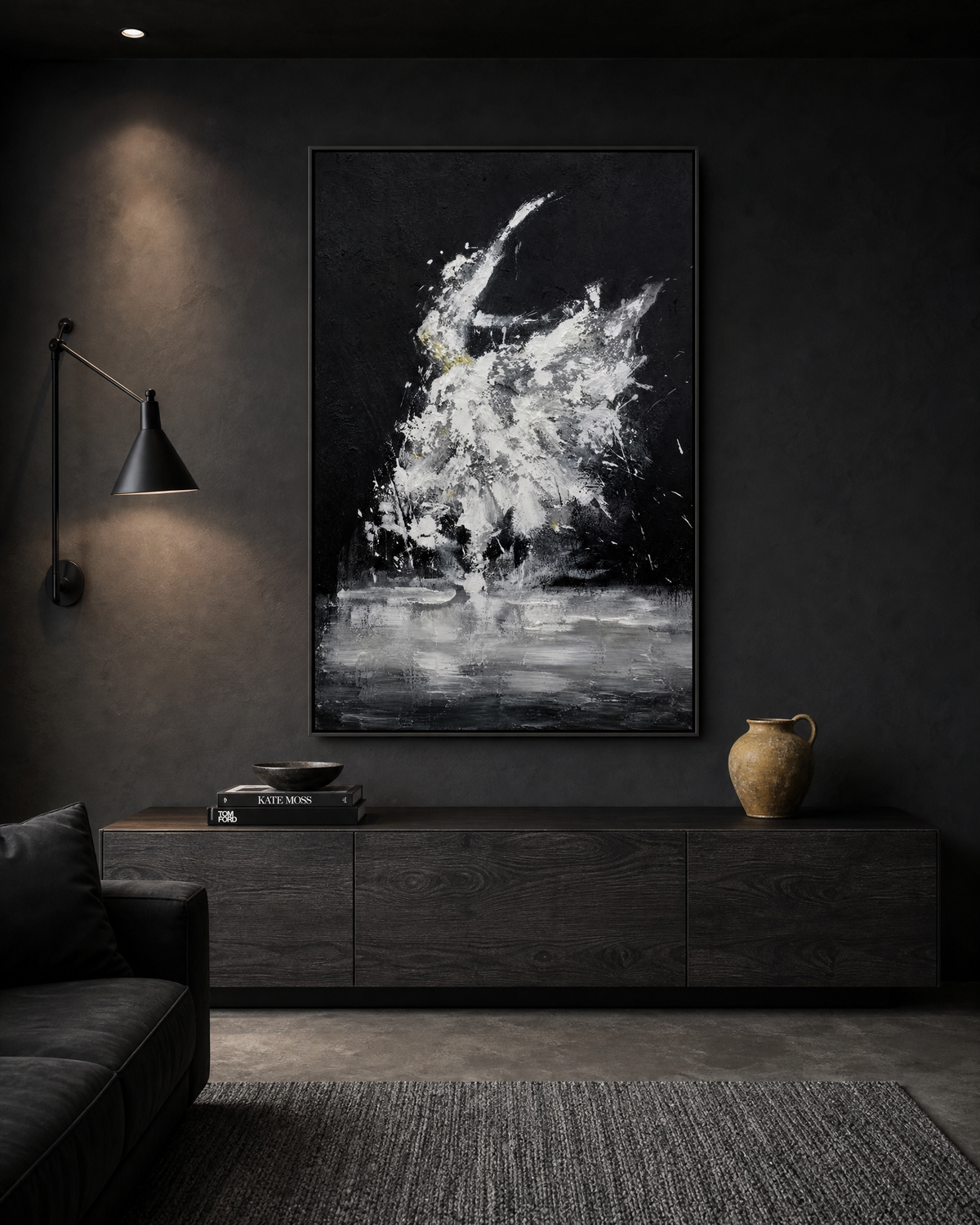 White Explosion on Black