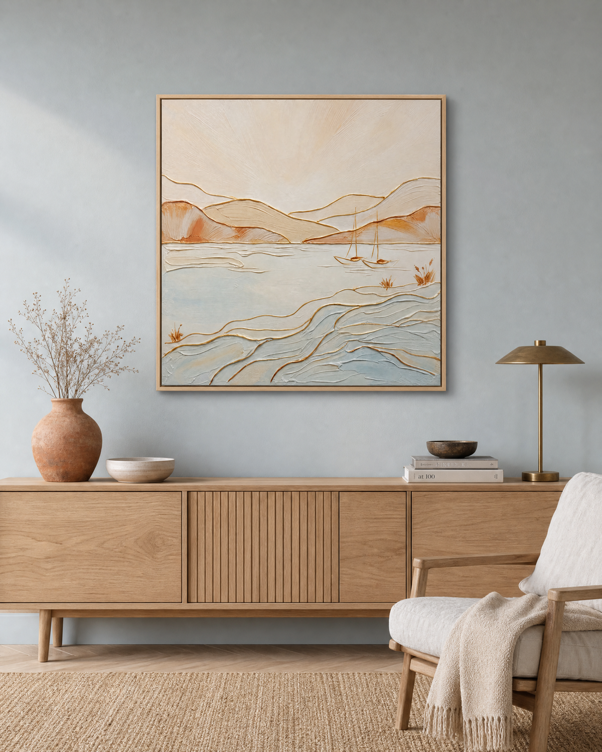 Sailboats on a Tranquil Bay