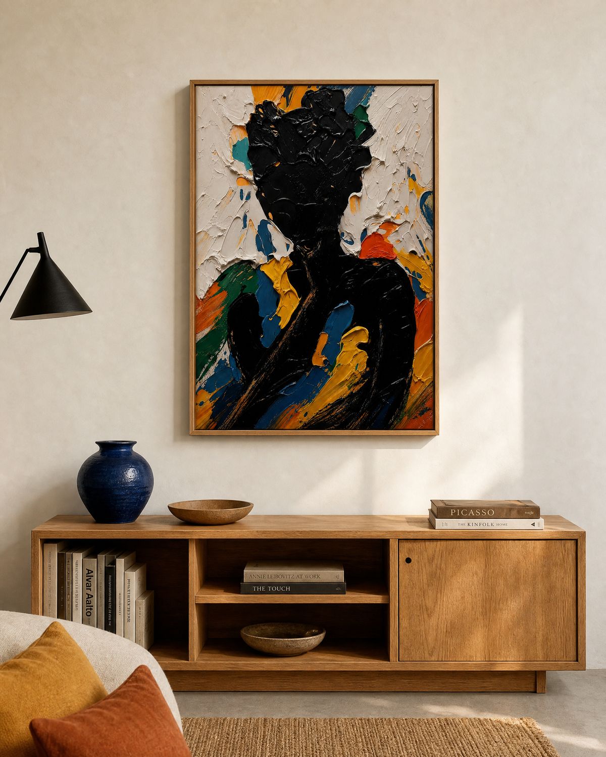 Impasto Silhouette in Ochre
