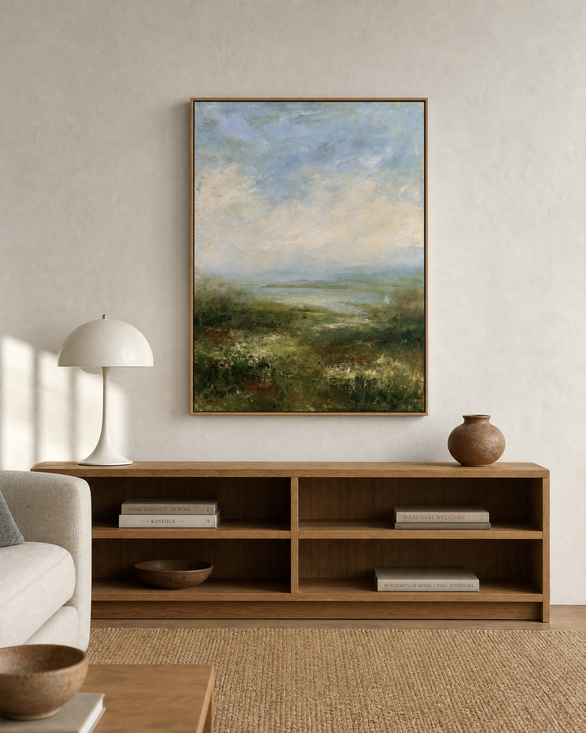 Misty Meadow Marsh Landscape