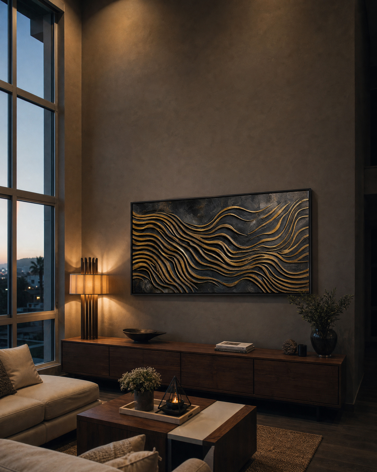 Golden Flow over Charcoal