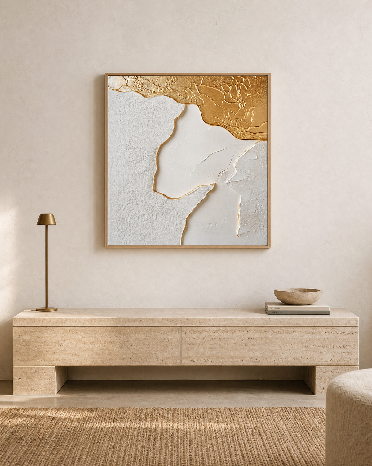 Gilded Cream Topography