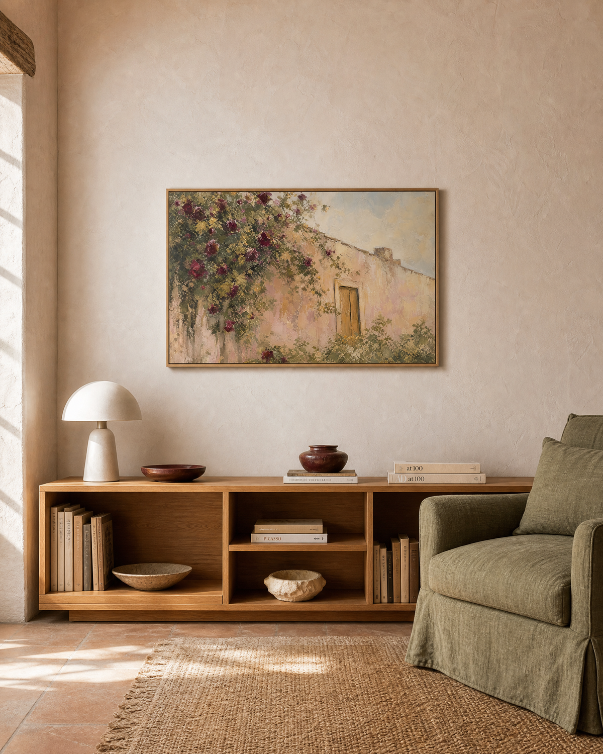 Sunlit Villa with Climbing Roses