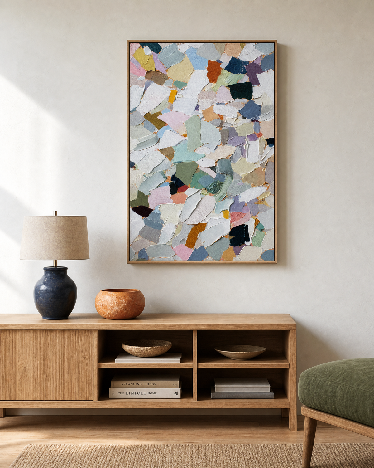 Terrazzo Patchwork Palette Knife Abstract