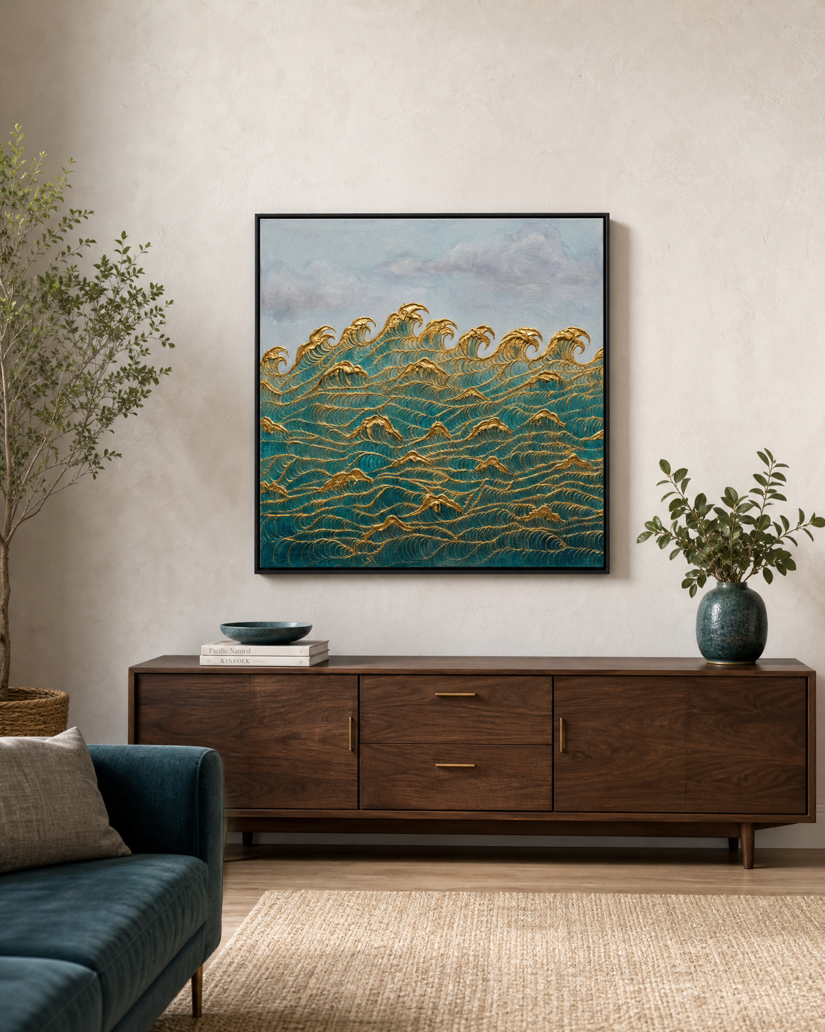 Golden Crested Waves