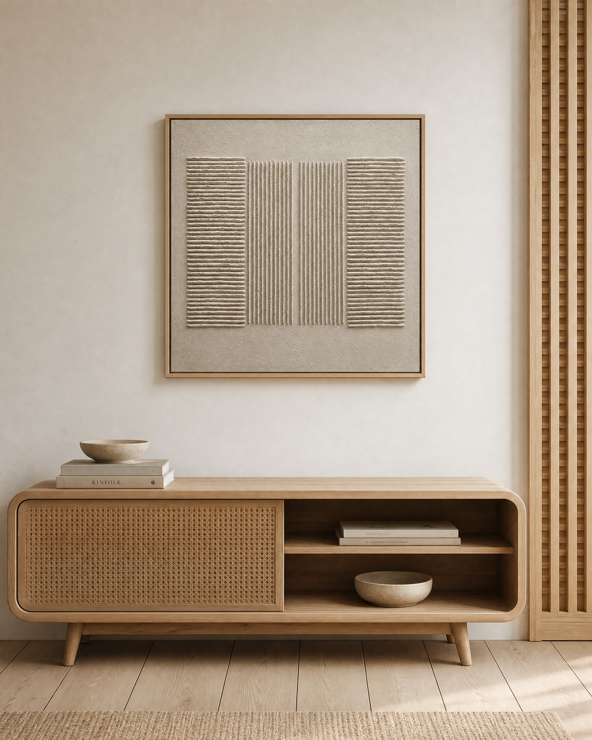 Four Columns of Ribbed Neutral Relief