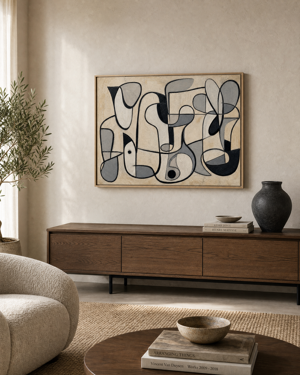 Monochrome Interlocking Forms