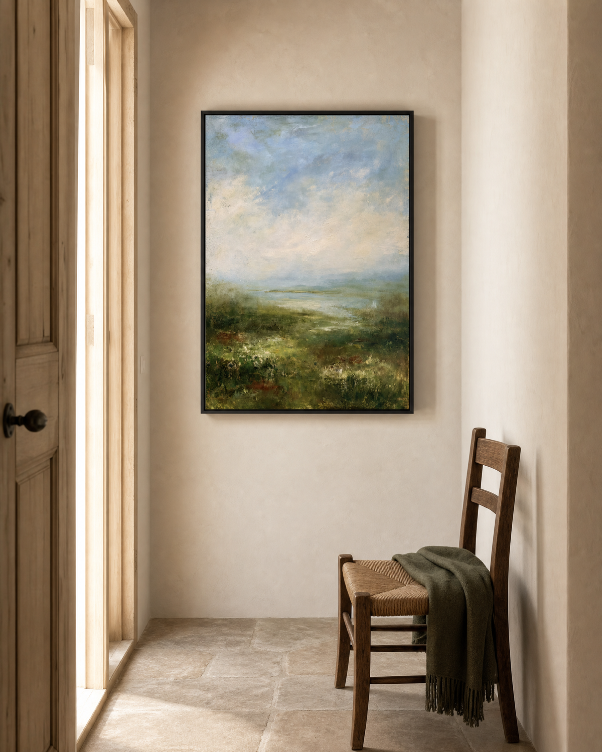 Misty Meadow Marsh Landscape