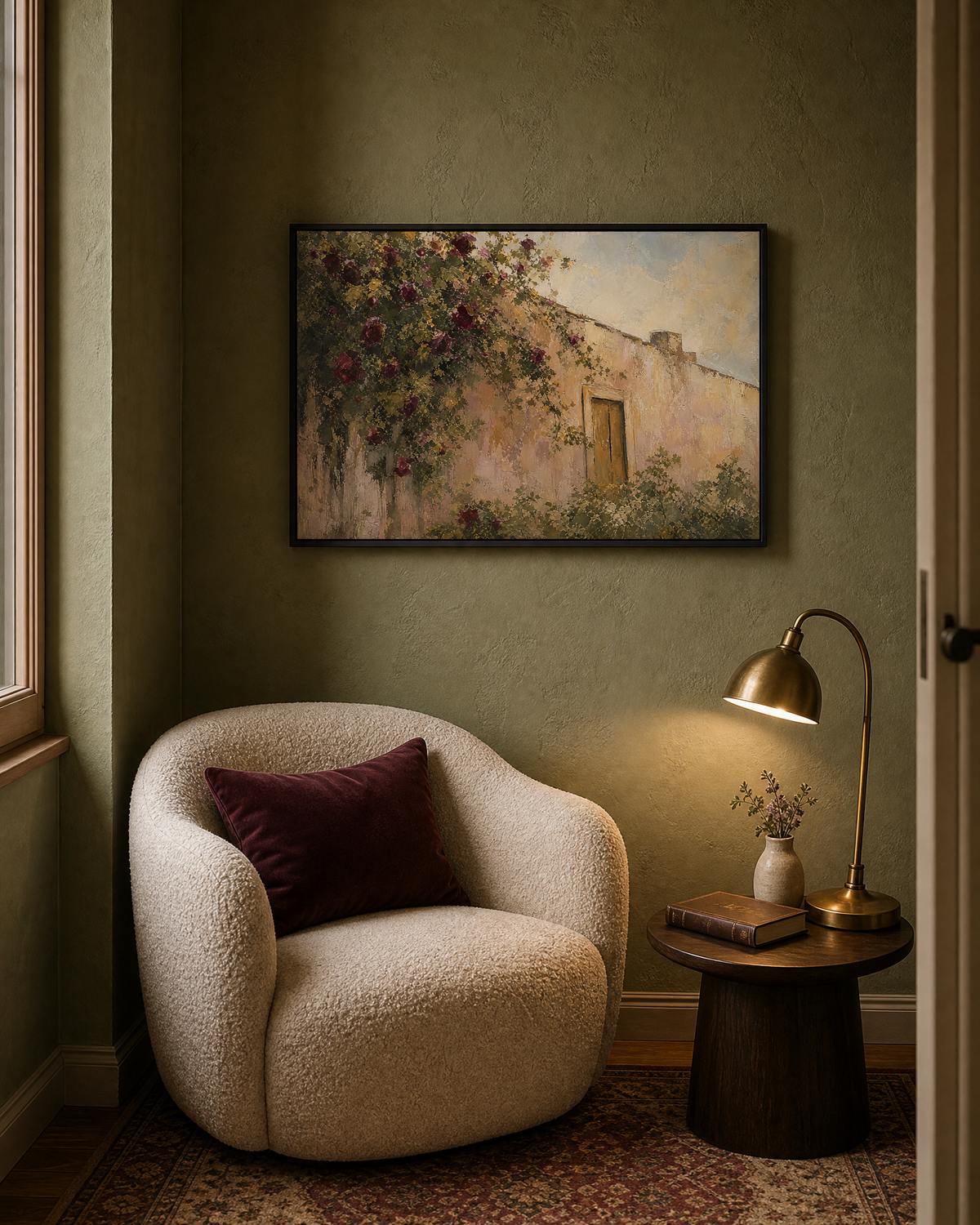 Sunlit Villa with Climbing Roses