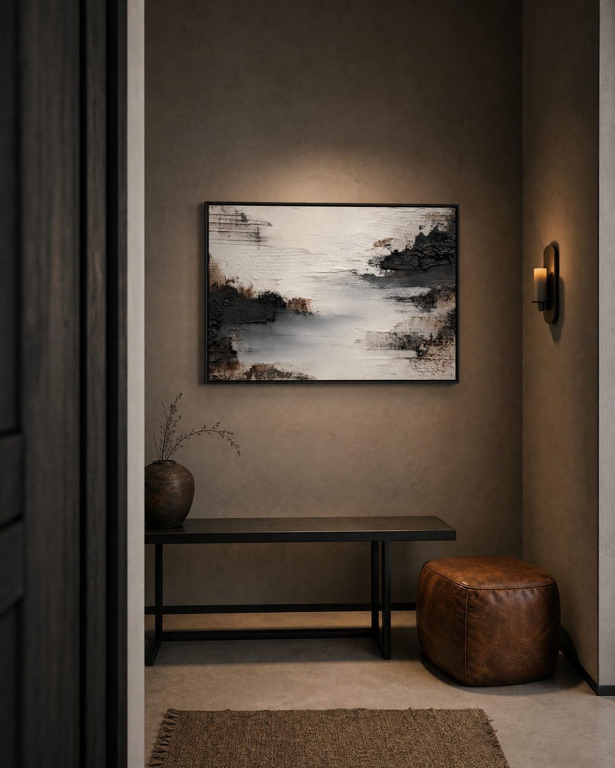 Monochrome Horizon with Umber Accents
