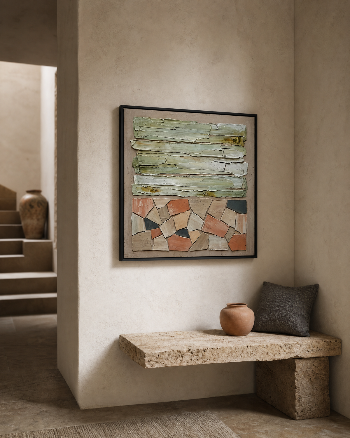 Wabi-Sabi Horizon Plaster Relief