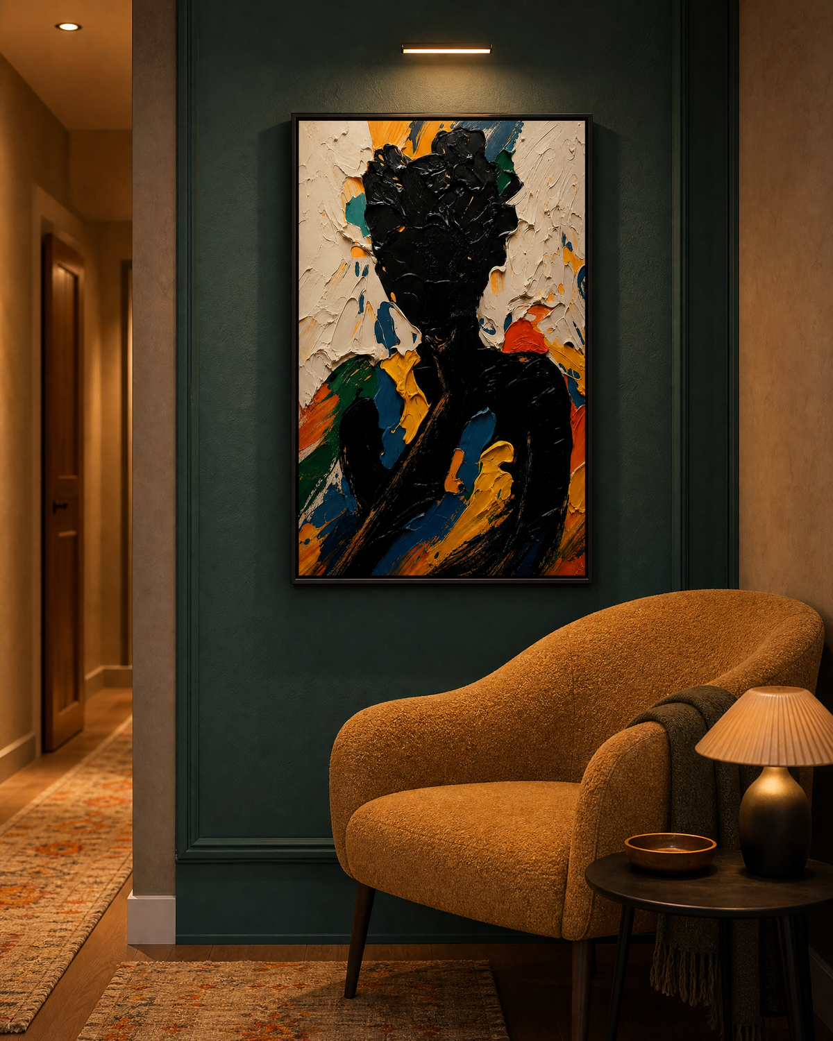 Impasto Silhouette in Ochre