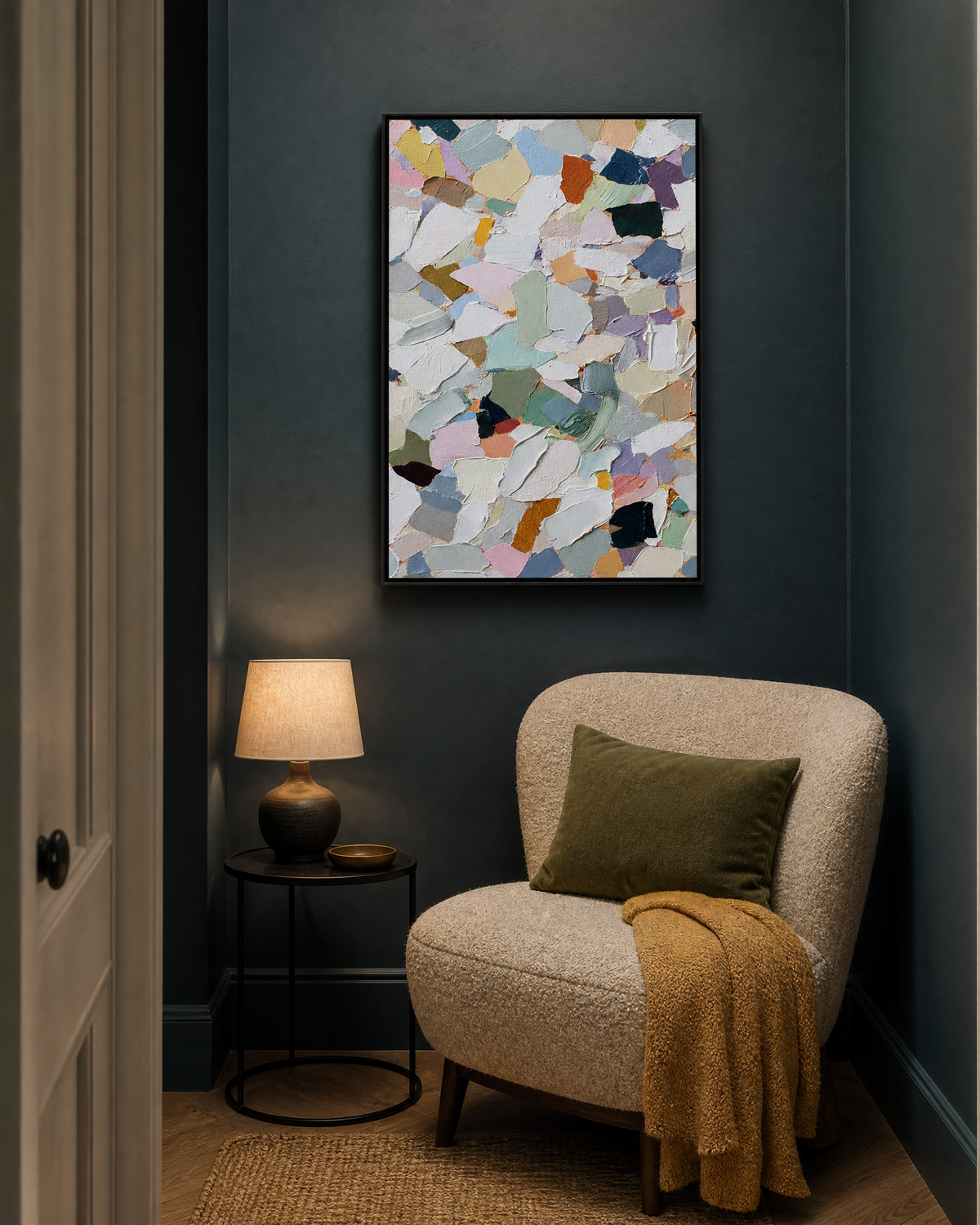 Terrazzo Patchwork Palette Knife Abstract