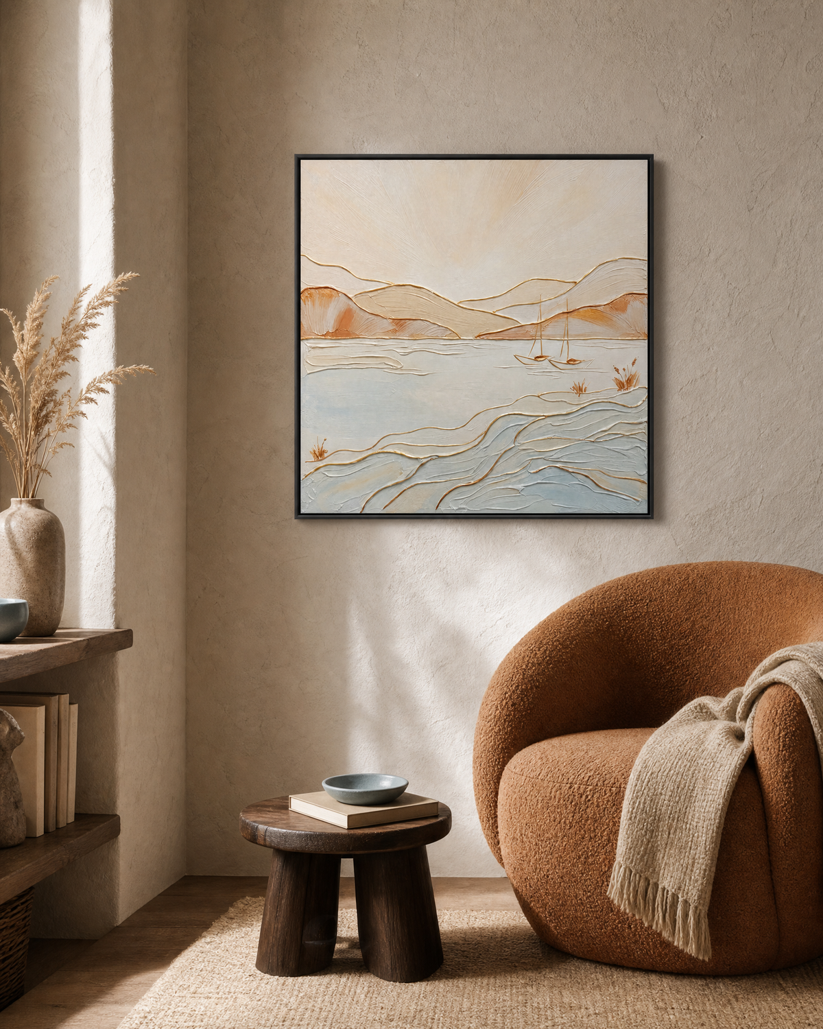 Sailboats on a Tranquil Bay
