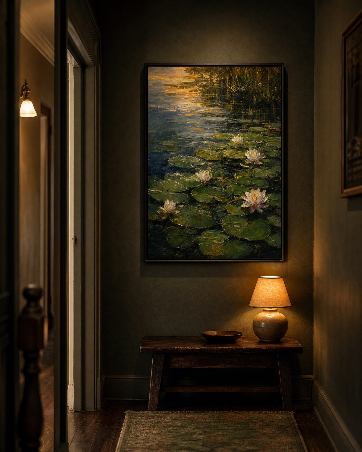 Lily Pond at Dusk