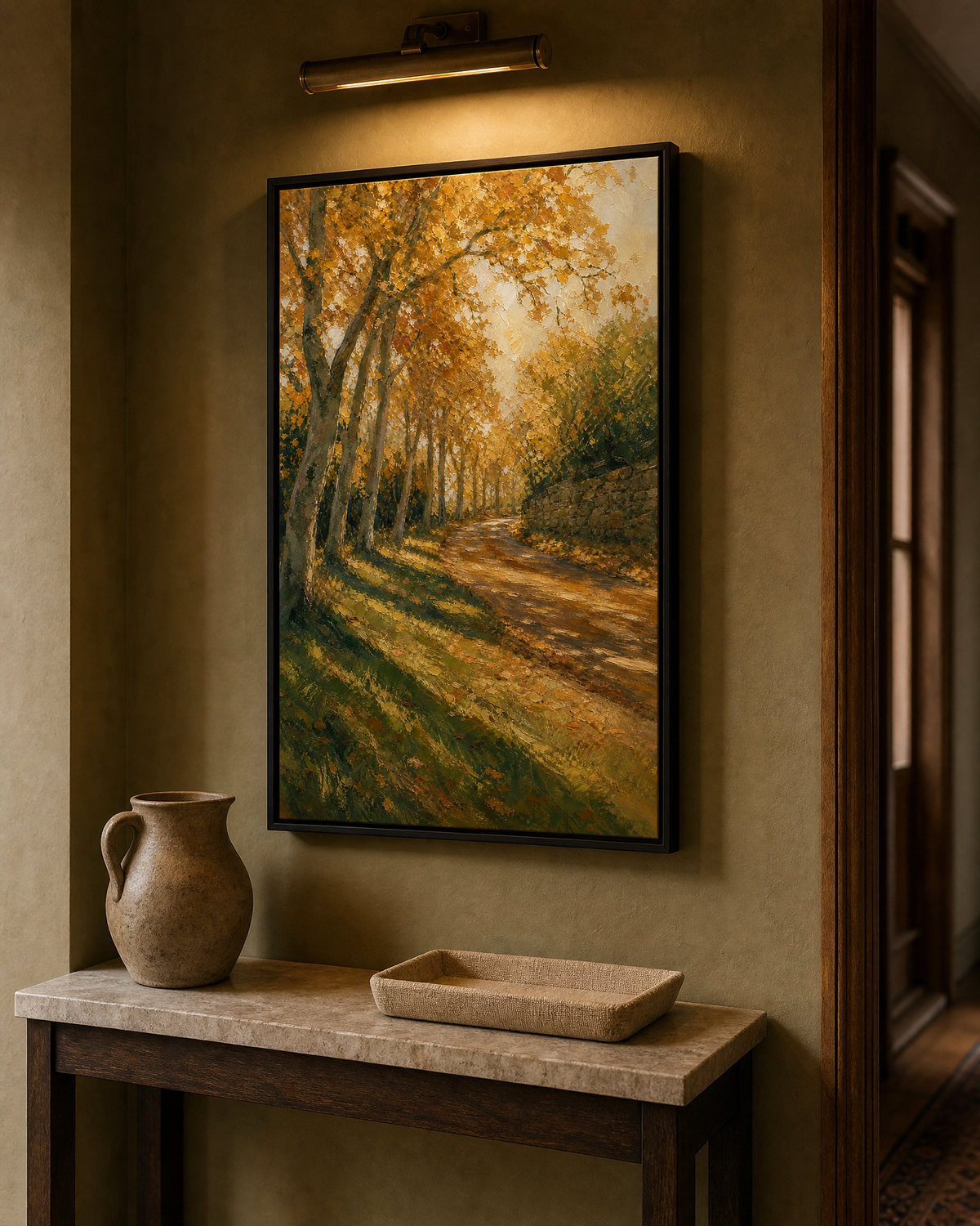 Autumn Lane in Late Light
