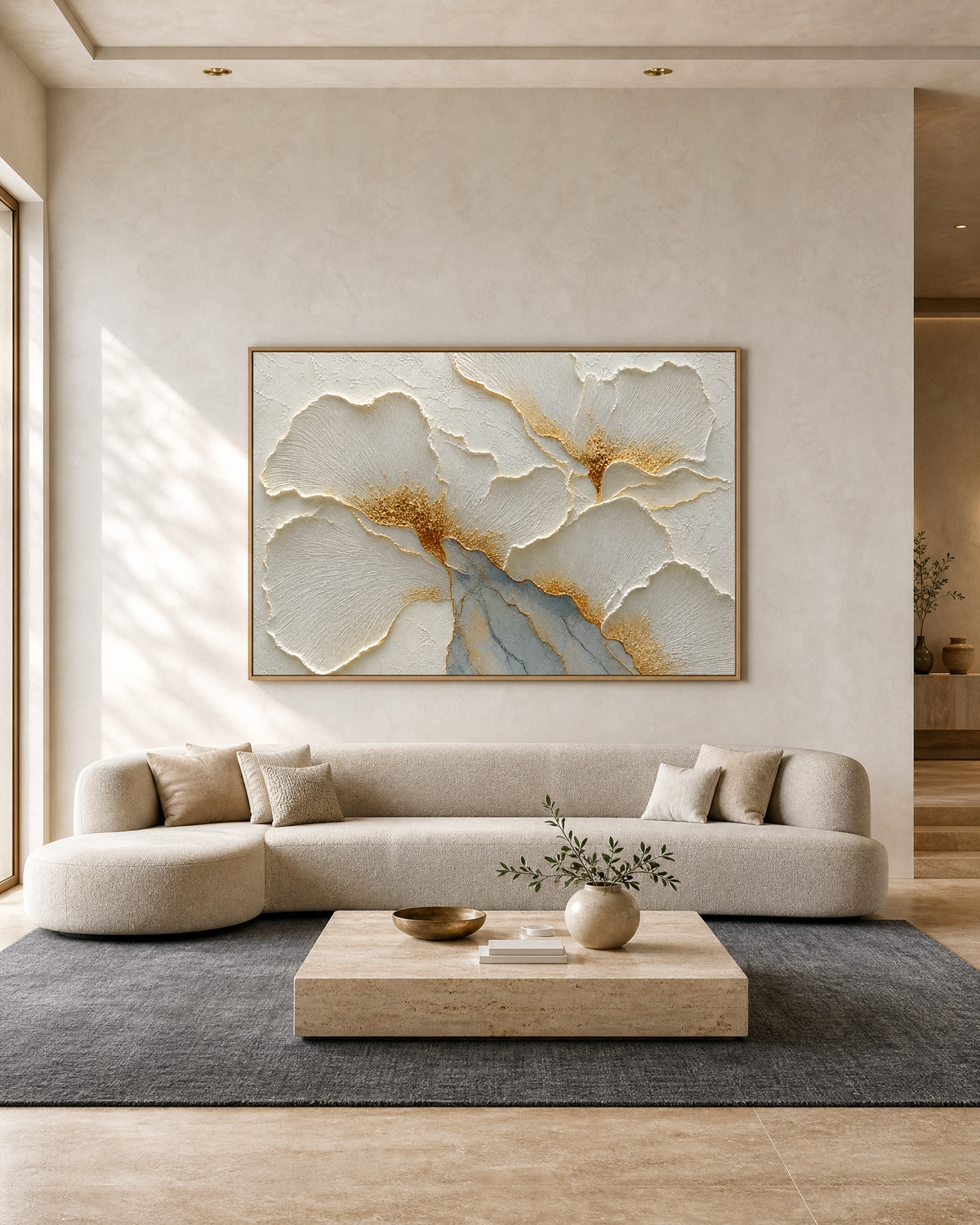Gilded Textured Blooms