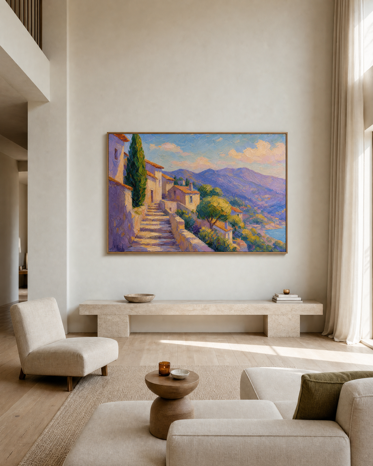 Hillside Village in Morning Light