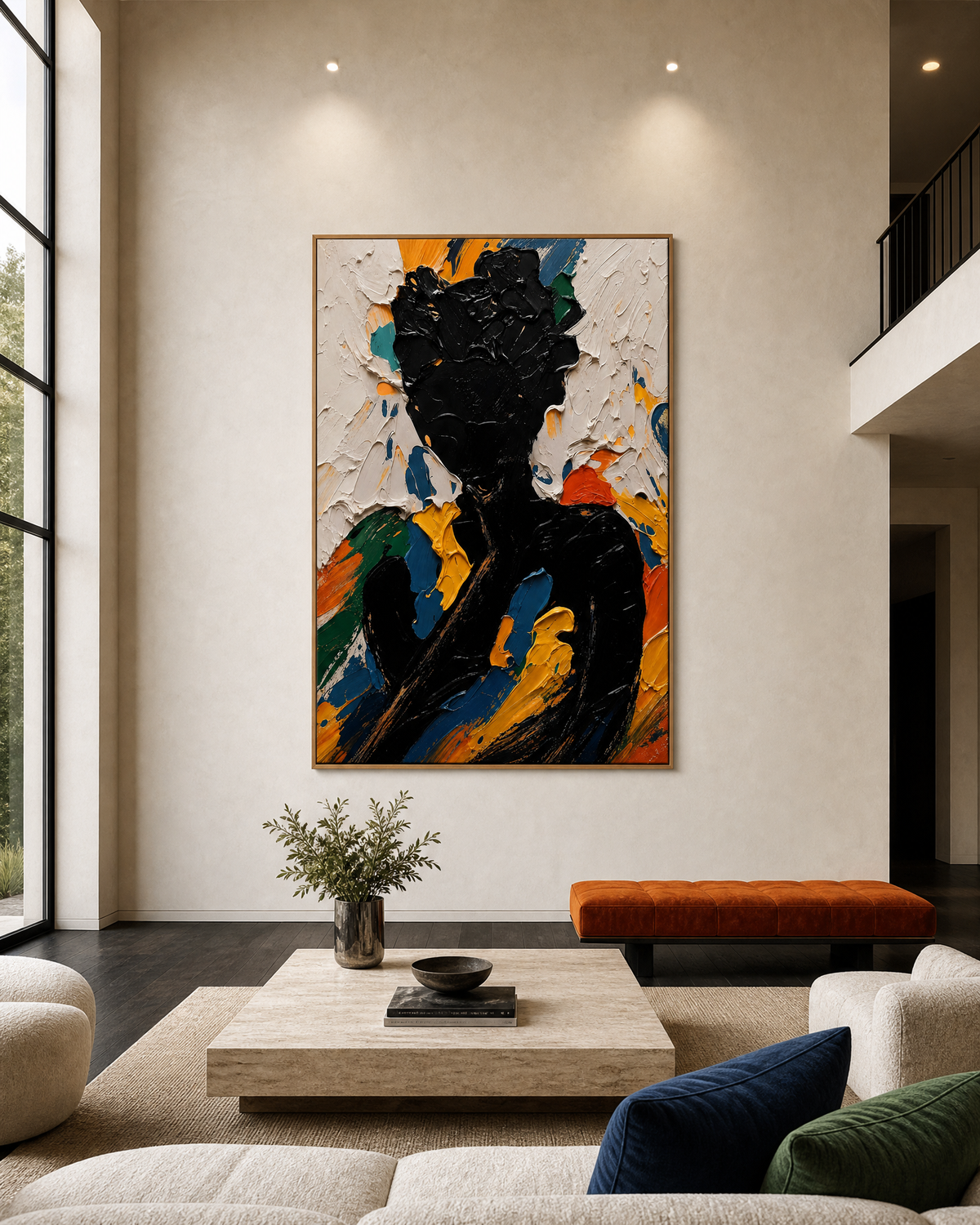 Impasto Silhouette in Ochre