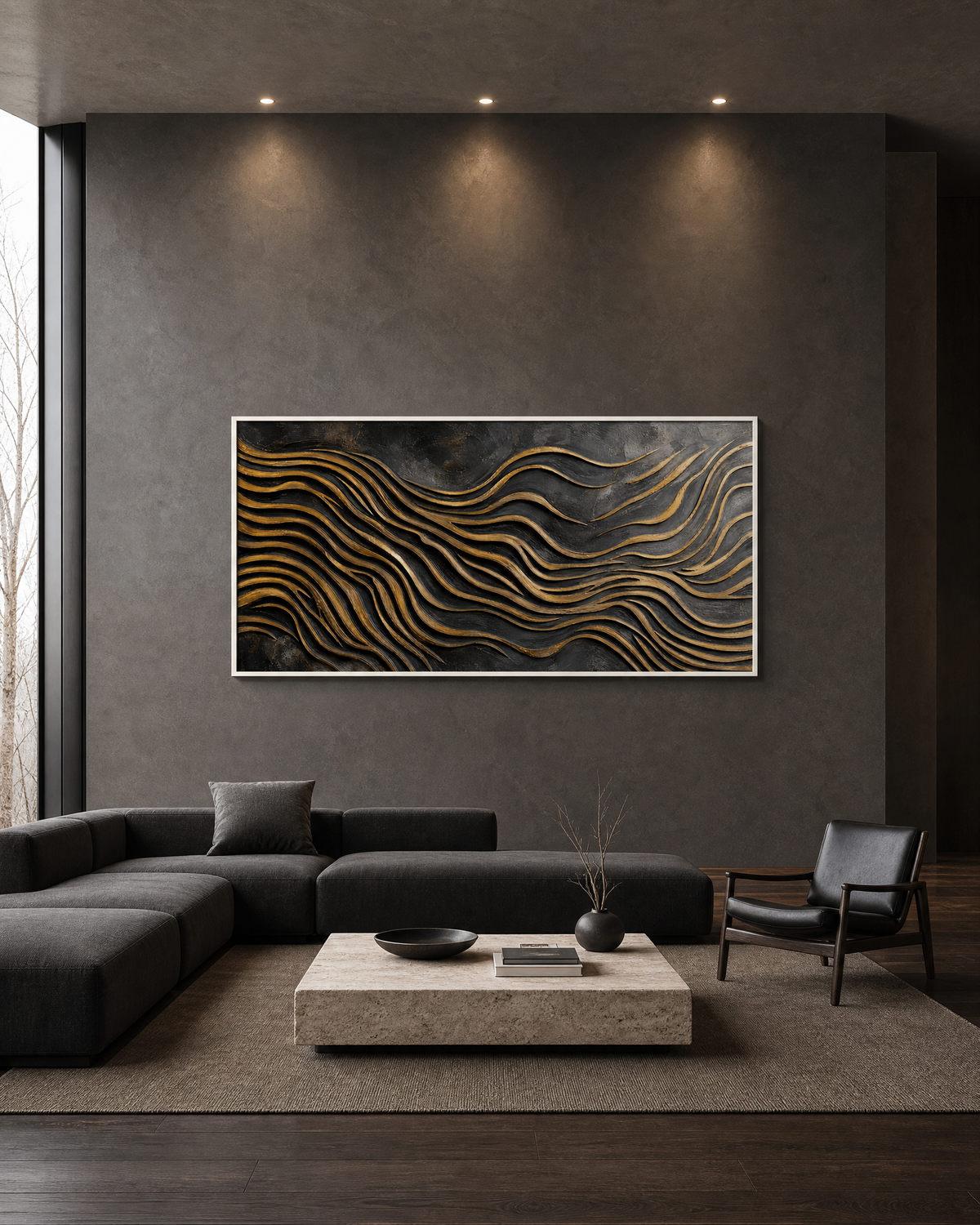 Golden Flow over Charcoal