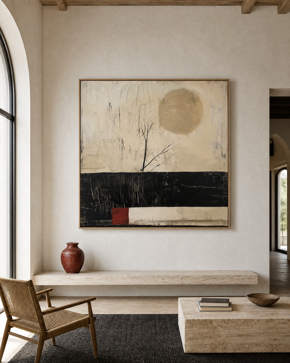 Bare Tree and Ochre Moon