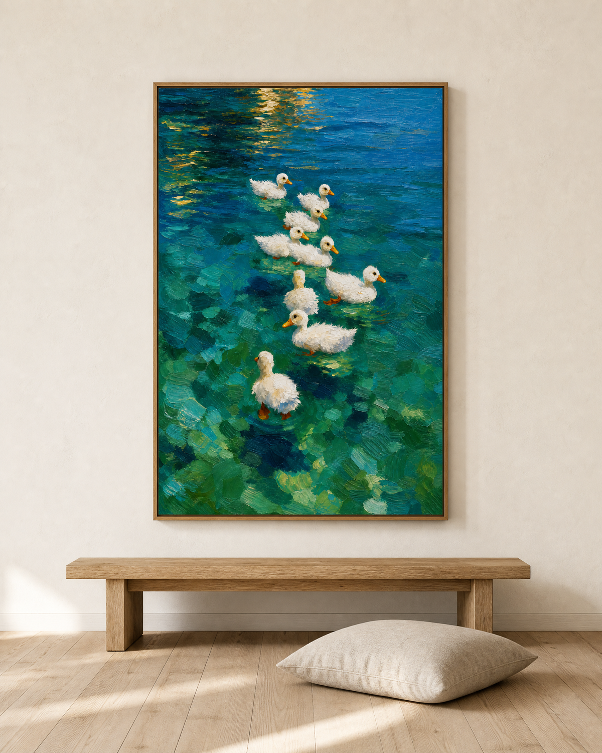 Ducklings on Turquoise Water