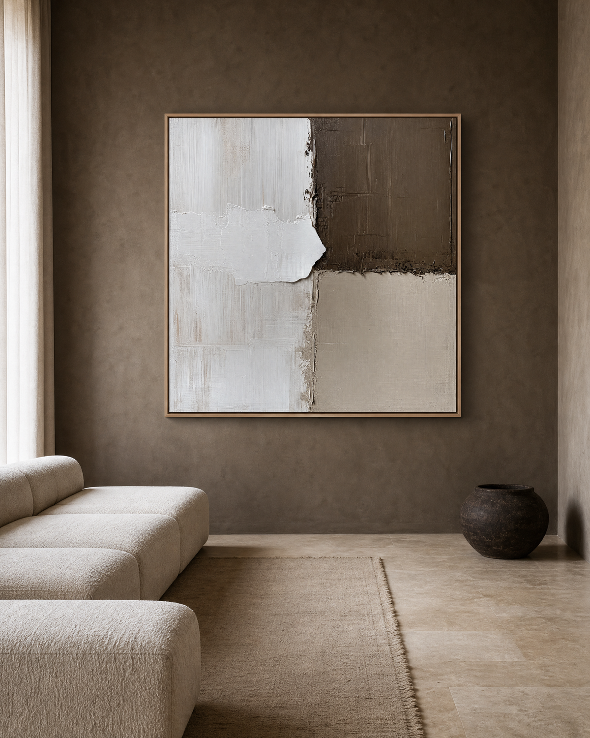 Quadrant Study in Taupe and Cream