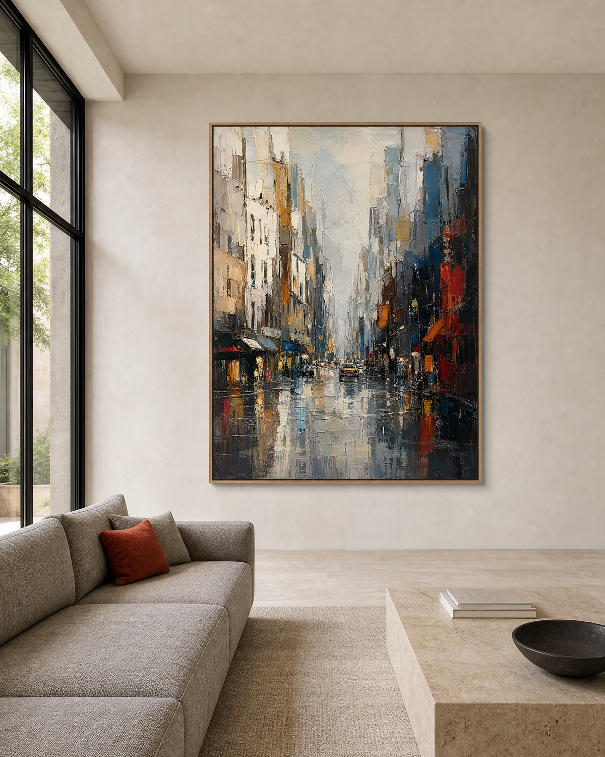 Avenue in Soft Rain