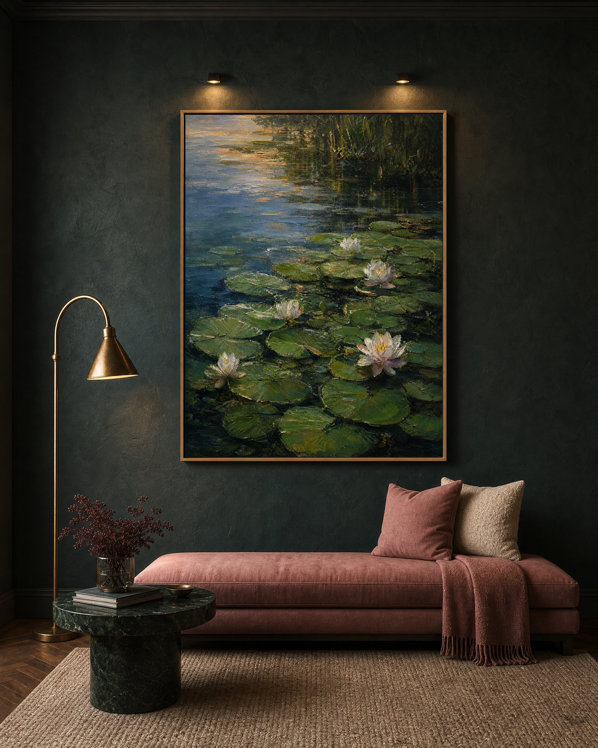 Lily Pond at Dusk